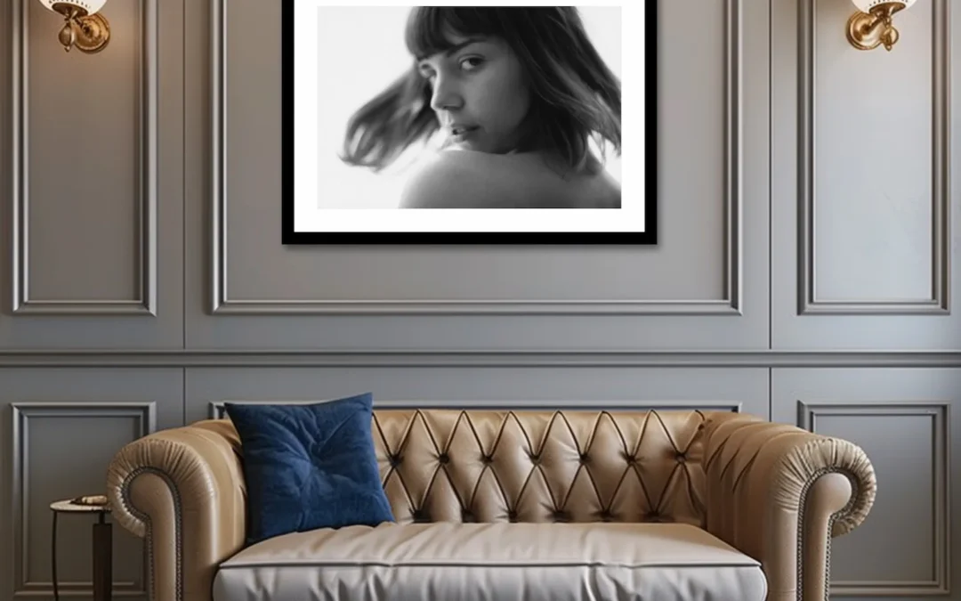 Mock up Portrait swingendes haar